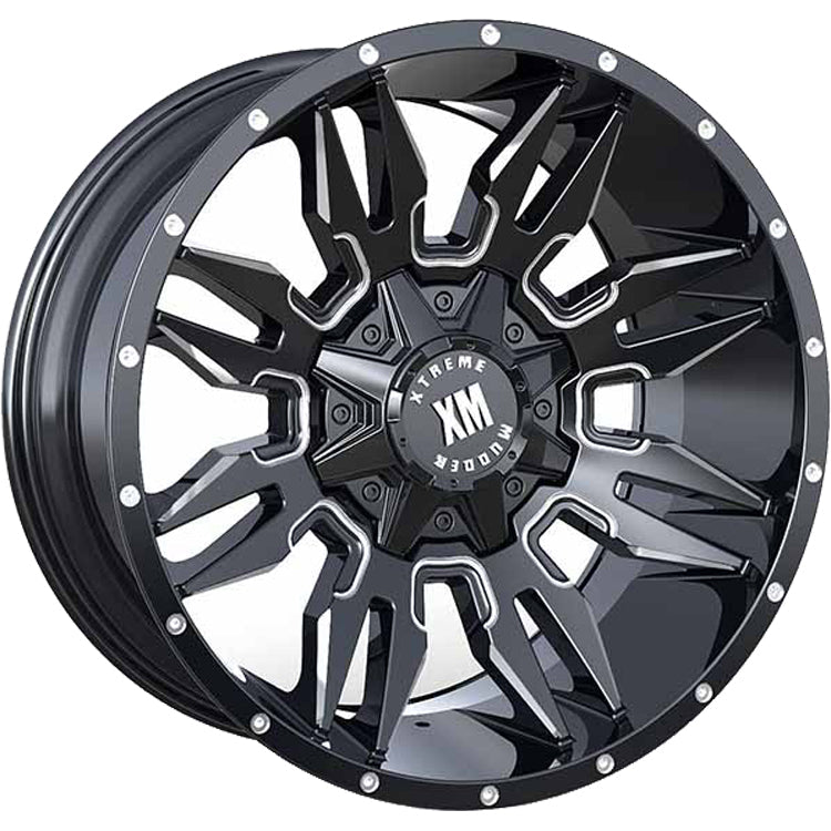 XM-320 GLOSS BLACK MILLED [ GLOSS BLACK MILLED ] [ 18x9